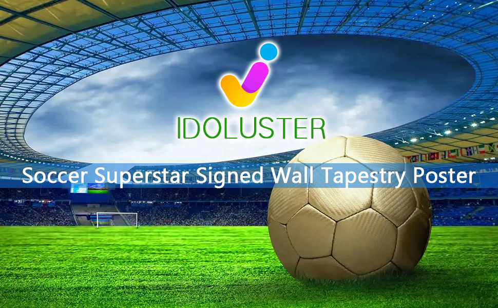 Soccer Superstar Signed Wall Tapestry Poster