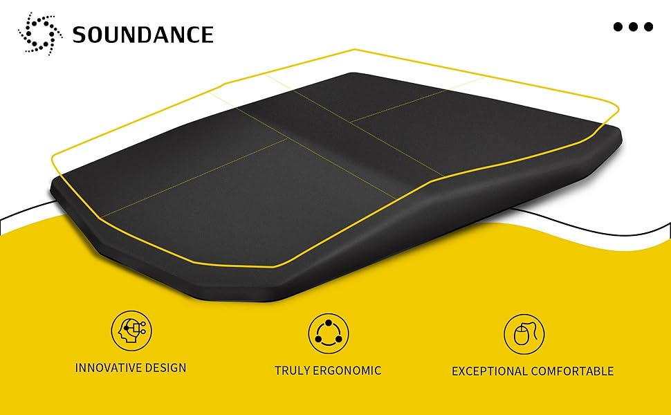 SOUNDANCE Ergonomic Mouse Pad with Wrist Rest Support, Thick Mousepad