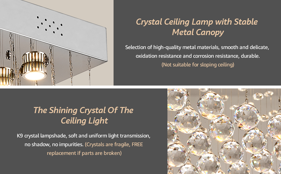 rectangular crystal chandelier