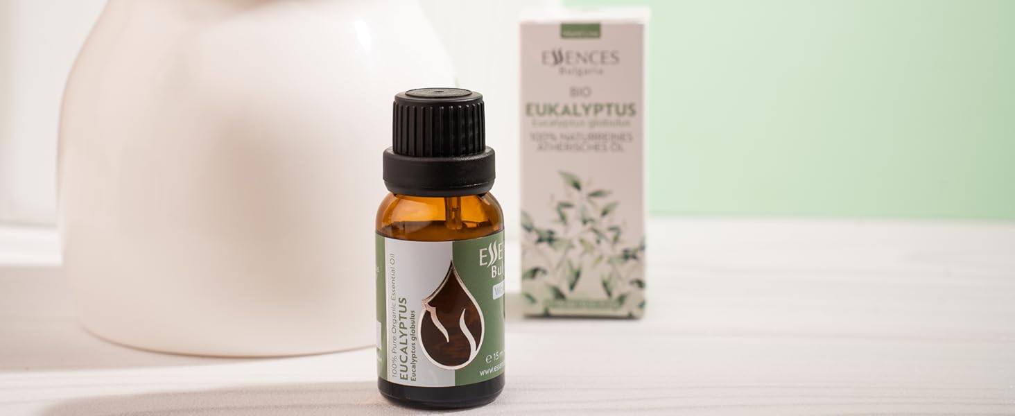 Organic Eucalyptus essential oil 15 ml, 100% pure and natural, Essences Bulgaria