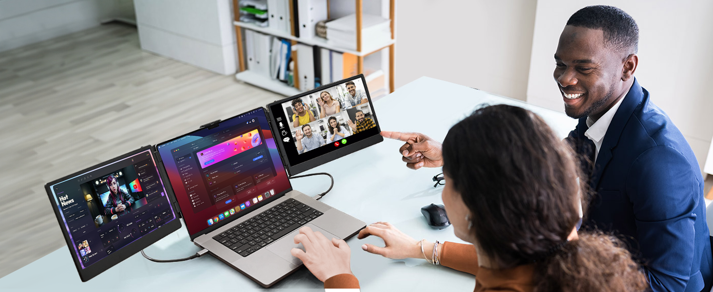 14 inch triple laptop screen extender monitor
