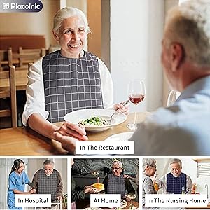 3 Pcs Adult Bibs for Seniors