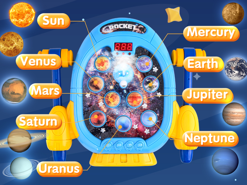 6 Modes Whack A Mole Game for Toddlers 13, Space
