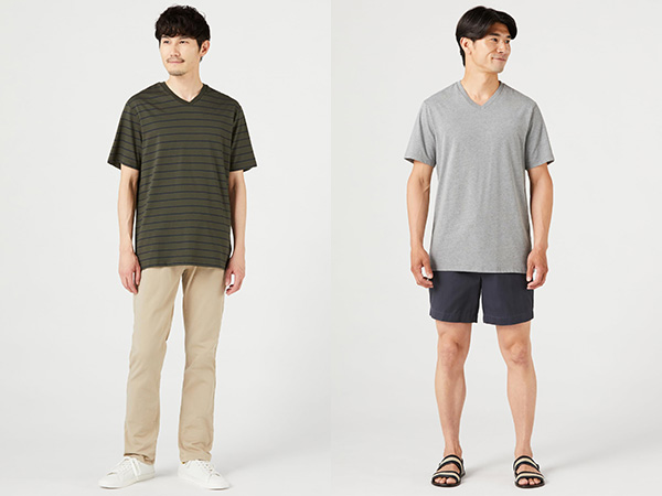 Amazon.co.jp: [Amazon Essentials] マルチパック Tシャツ Vネック