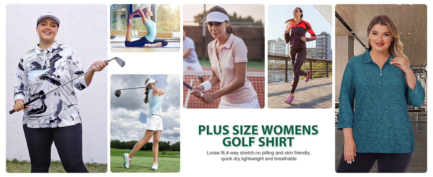 womens golf shirt plus size