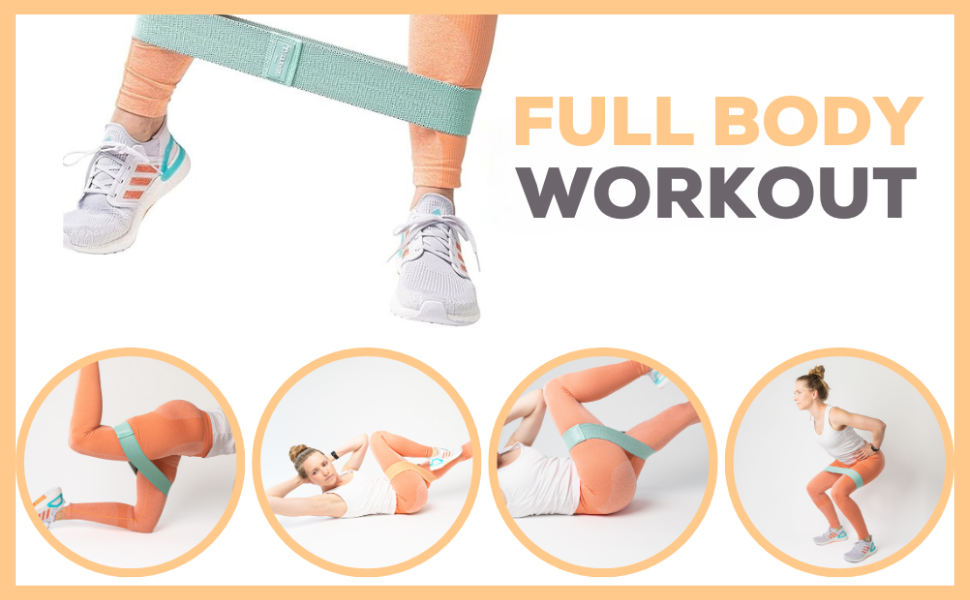 Squeeze Fabric Resistance Bands, Workout Resistance Bands for Women