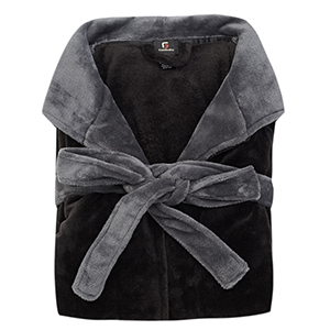 mens full length big and tall contrast bathrobes