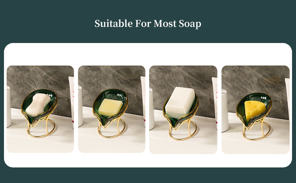 WONGJON Soap Holder Self Draining Soap Dish Holder, Not