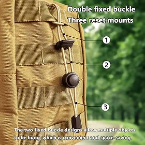 Backpack Attachments with Elastic Rope Fasteners