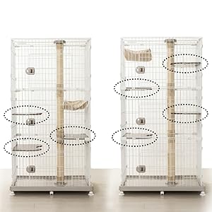 Amazon | アイリスオーヤマ キャットタワー付ケージ ワイド