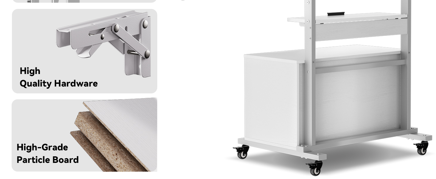 Mobile TV Stand with Storage Cabinet