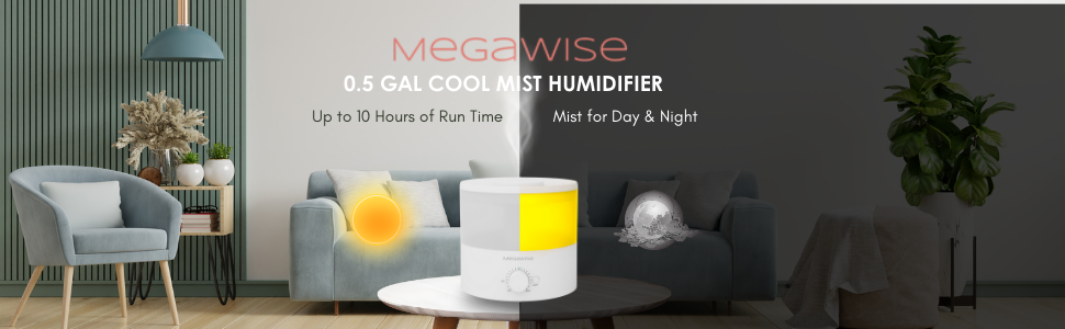 0.5Gal MegaWise Cool Mist Humidifier