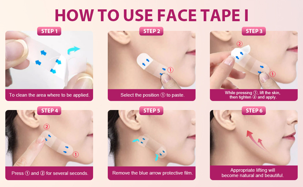 شريط شد الوجه غير المرئي من هيبايد، 160 قطعة غير مرئية: شريط رفع الوجه غير المرئي مع خيط لشريط شد الوجه على شكل حرف V للرقبة والجبهة والوجه (مزيج من 120+40 قطعة) 21 شريط لاصق للوجه