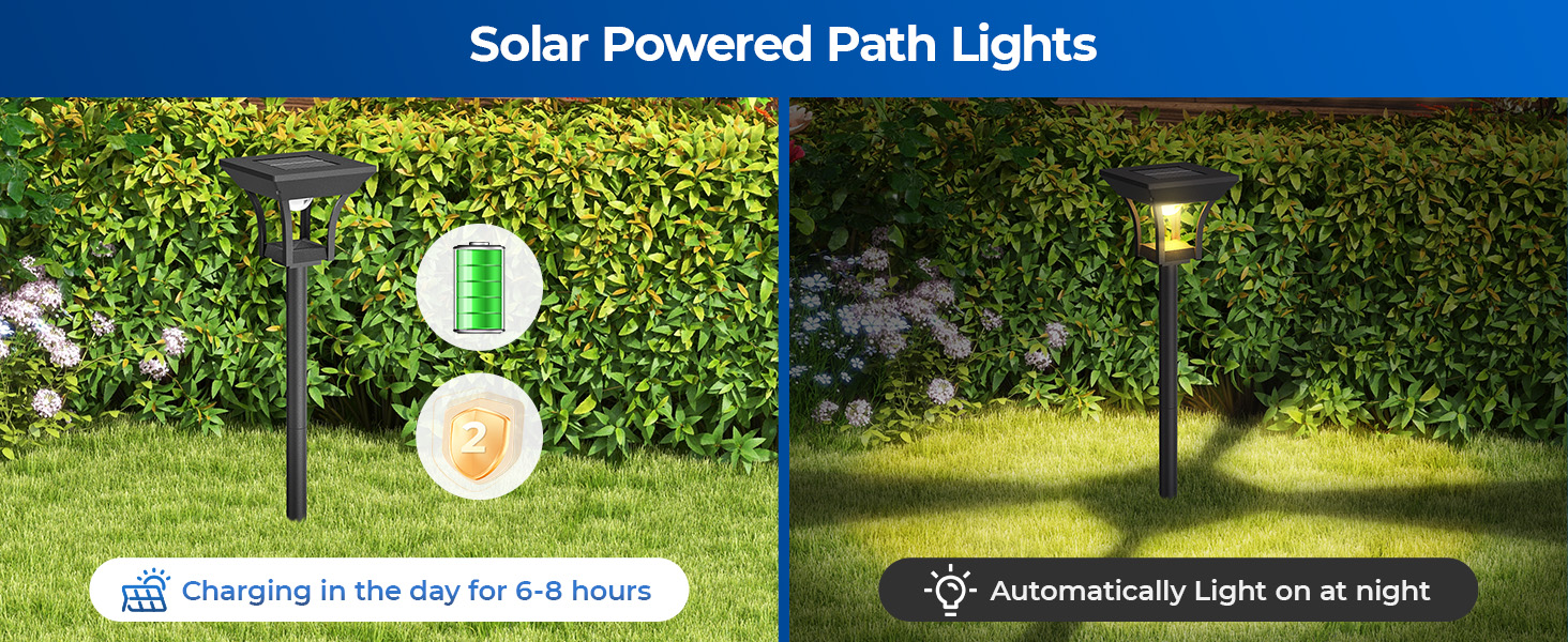 solar powered outdoor garden lights
