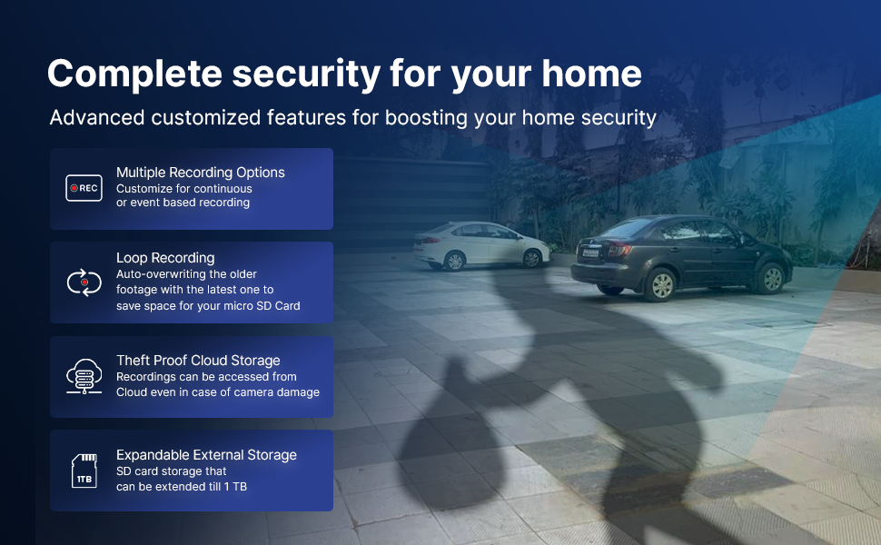 Smart Bullet Camera Multiple Recording Options