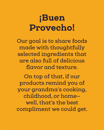 Our goal is to share foods made with thoughtfully selected ingredients
