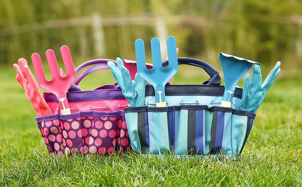 YunNasi Children’s Gardening Tools Set of 6 Outdoor Garden Toys for