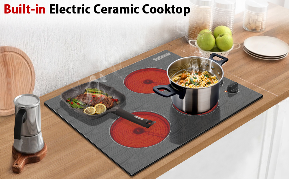 built in electric ceramic cooktop