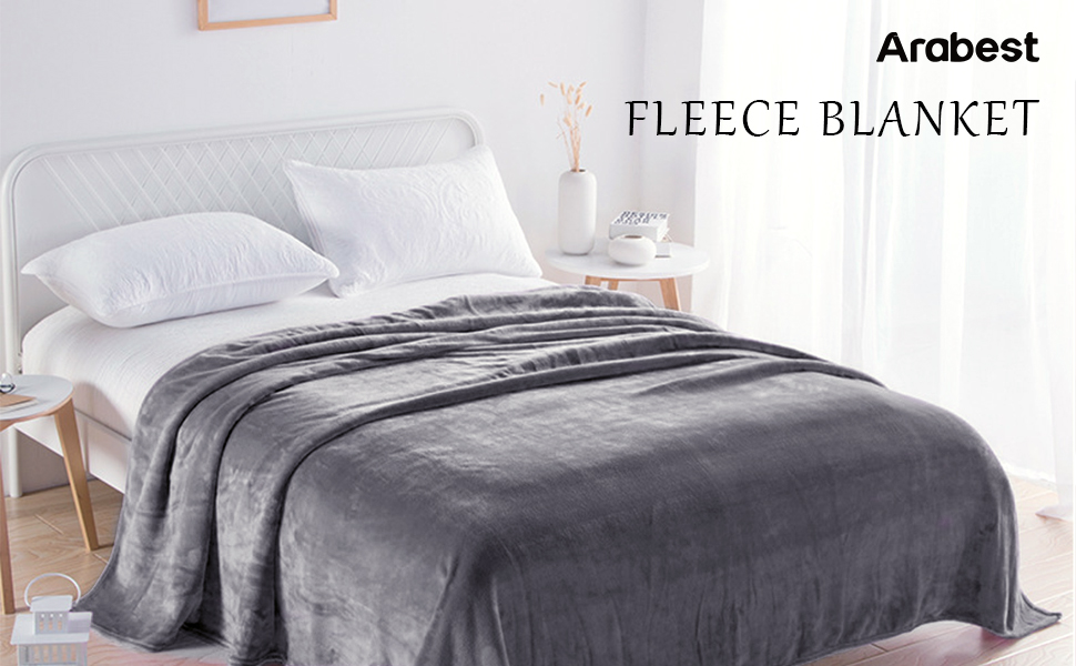 Arabest Fleece Blanket, 280GSM Super Soft Bed Blanket Plush Cozy