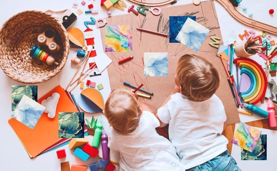 Scrapbooking Accessories Marble Pattern Bronzing Scrapbooking Cardstock Paper Pads Scrapbooking Supplies for Decorative Card 24 Sheets 6" x 6" (Marble) 23 GREAT DESIGN