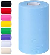 Blue Tulle Fabric Rolls 6 Inch by 100 Yards (300 feet) Tulle Roll Spool Fabric for DIY Tutu Skirt...