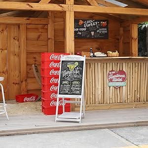 Lavagna Nera Da Terra Con Telaio Autoportante Bar Presentazioni Menu Ristorante Negozio Esterno, Grigio 15 foto