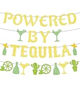 Yoyuspy Margarita Bachelorette Party Decorations - 4PCS Glitter Powered by Tequila Bachelorette B...