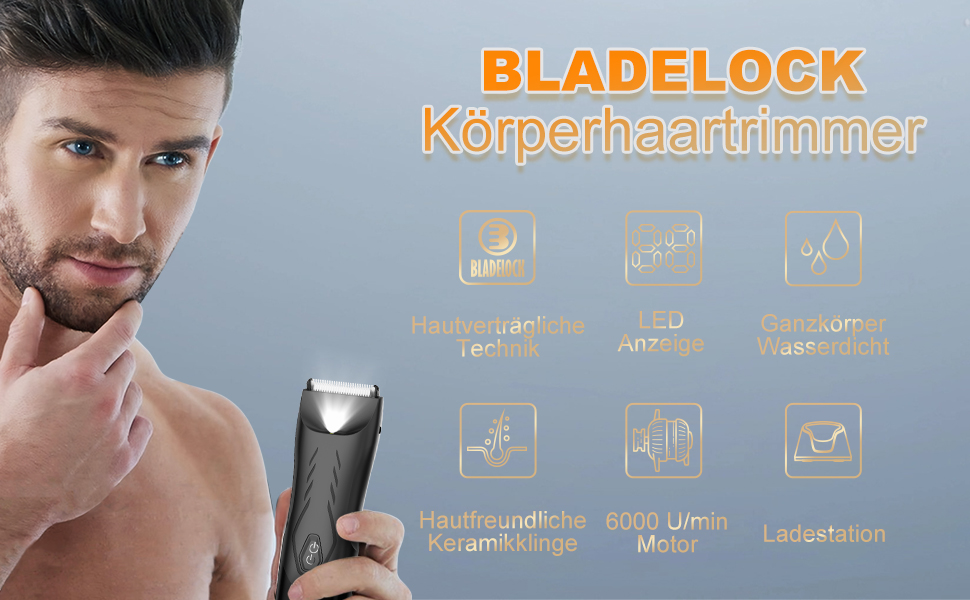 Men's Intimate Shaver, All-In-One Body Hair Trimmer for Men