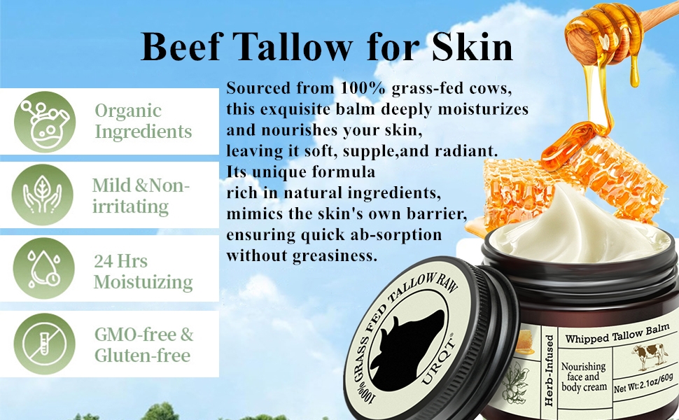 Beef Tallow Honey Balm – Beef Tallow for Skin