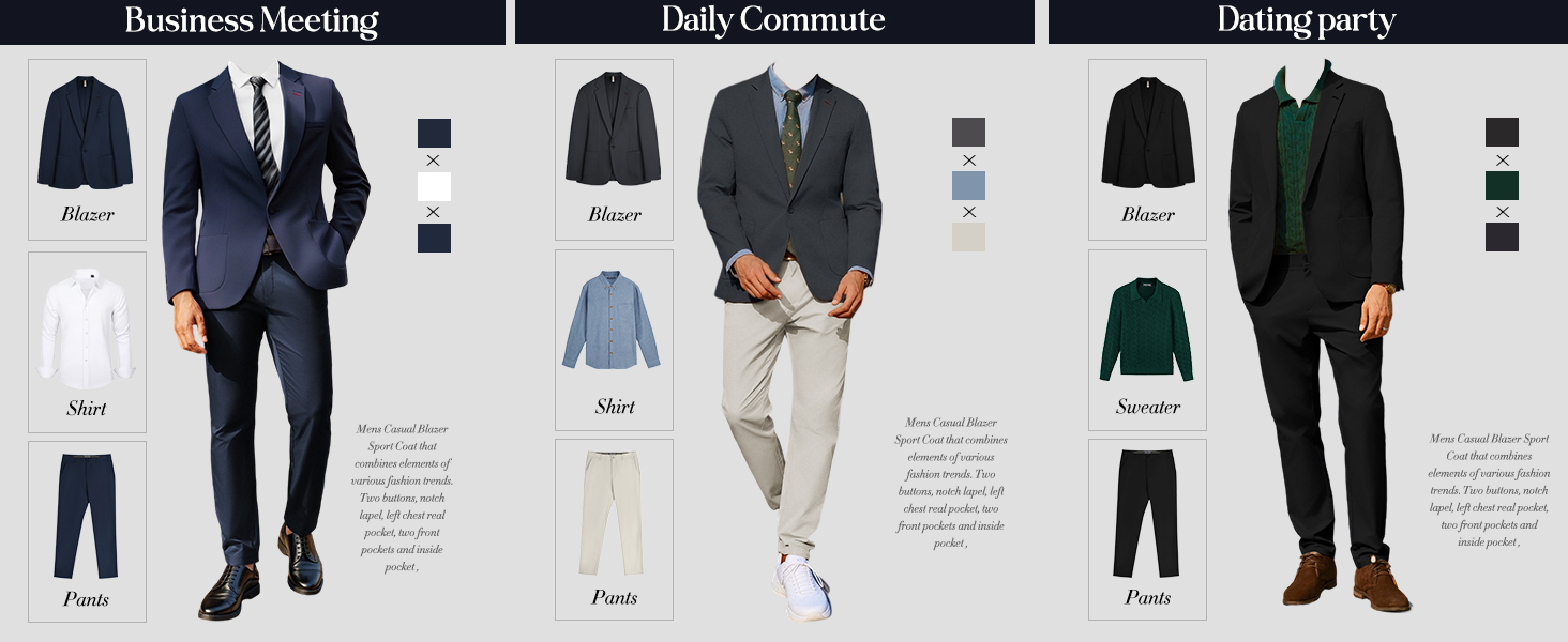Men Suit Jacket Occasions