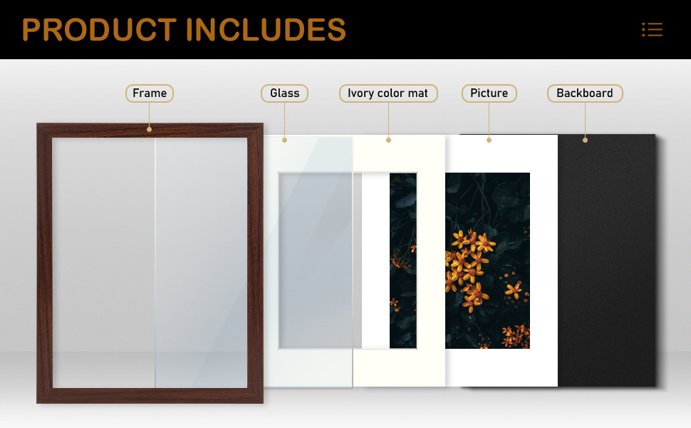 AUEAR, 16x20 Frames, for 11x14 Picture with Mat or 16x20