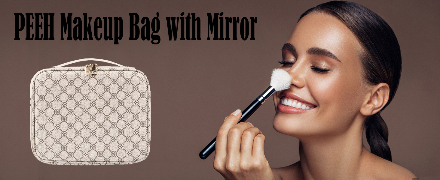 makeup bag with mirror and lights