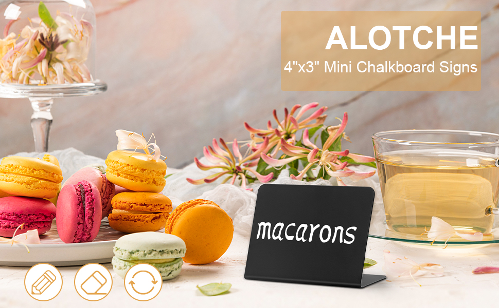 12 Pack Mini Chalkboard Signs, ALOTCHE Tabletop Chalkboard