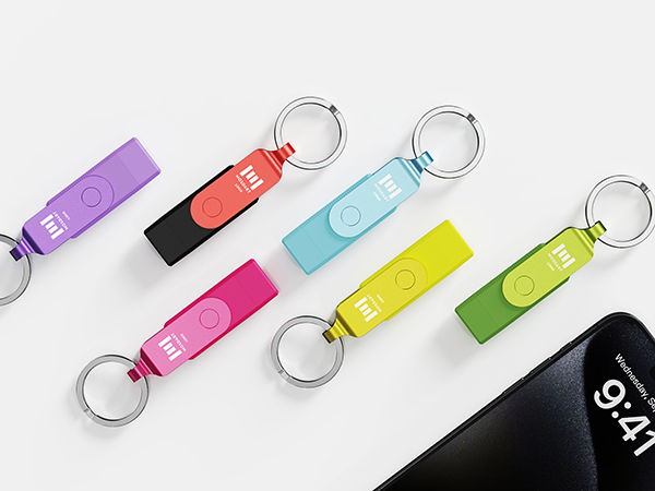 MOSDART 128GB USB C Dual Flash Drive with Keychain - 2 in 1