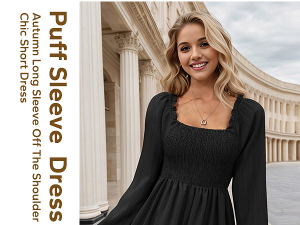 Amazon.com: Clarisbelle Women's Autumn Off The Shoulder Puff