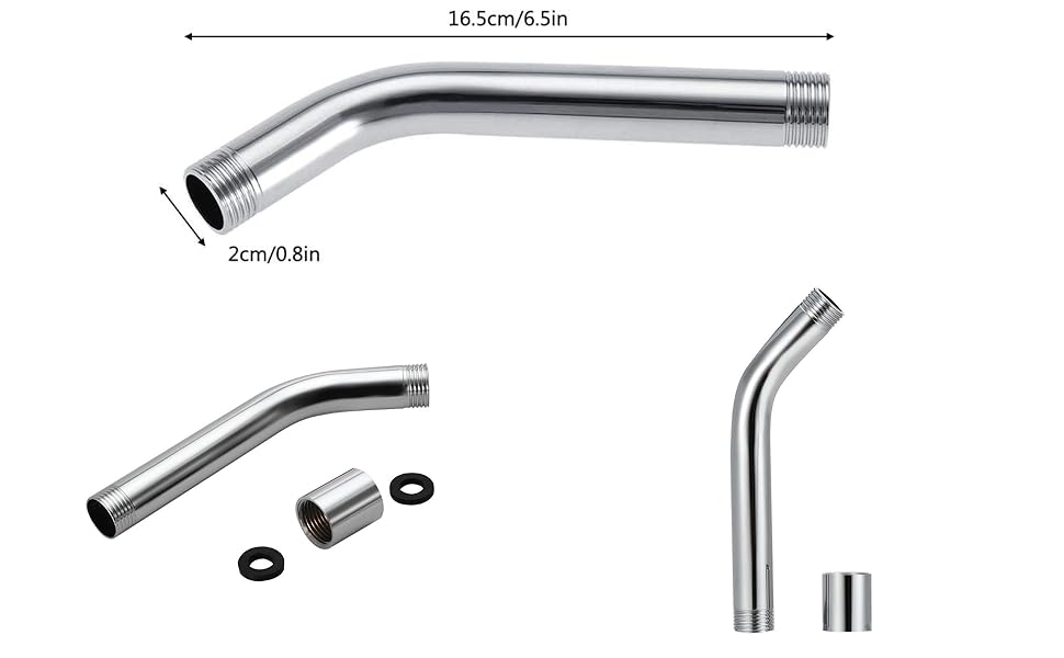 G1/2" Coupling Thread Shower Arm Stainless Steel Wall Mounted Shower