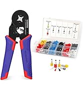 WORKPRO Ferrule Crimping Tool Kit, AWG 28-7 Self-adjustable Ratchet Wire Crimping Tool, Crimper P...