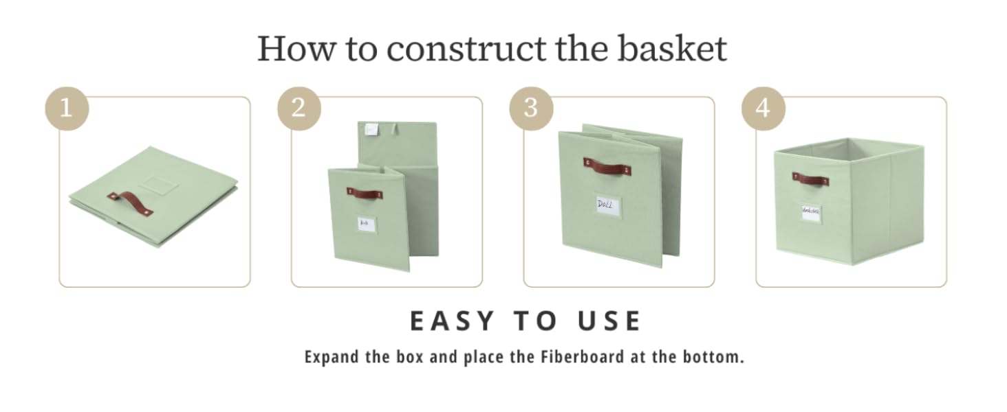 Storage Basket 13x15x13 Cube Storage Bin, Linen Closet