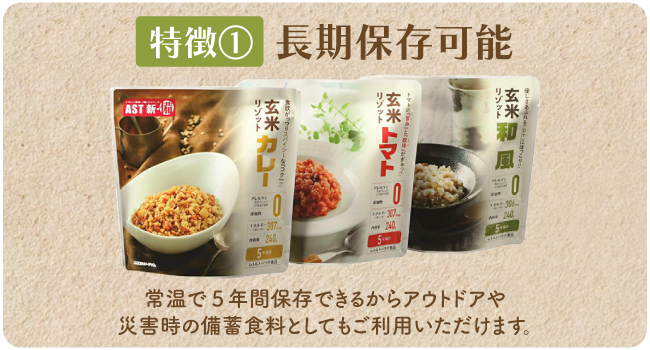 玄米リゾット 3種セット 240g×25個　常温で長期保存食　備蓄食料　非常食 楽天市場】非常食 セット ごはん 玄米リゾット3種セット 25袋入