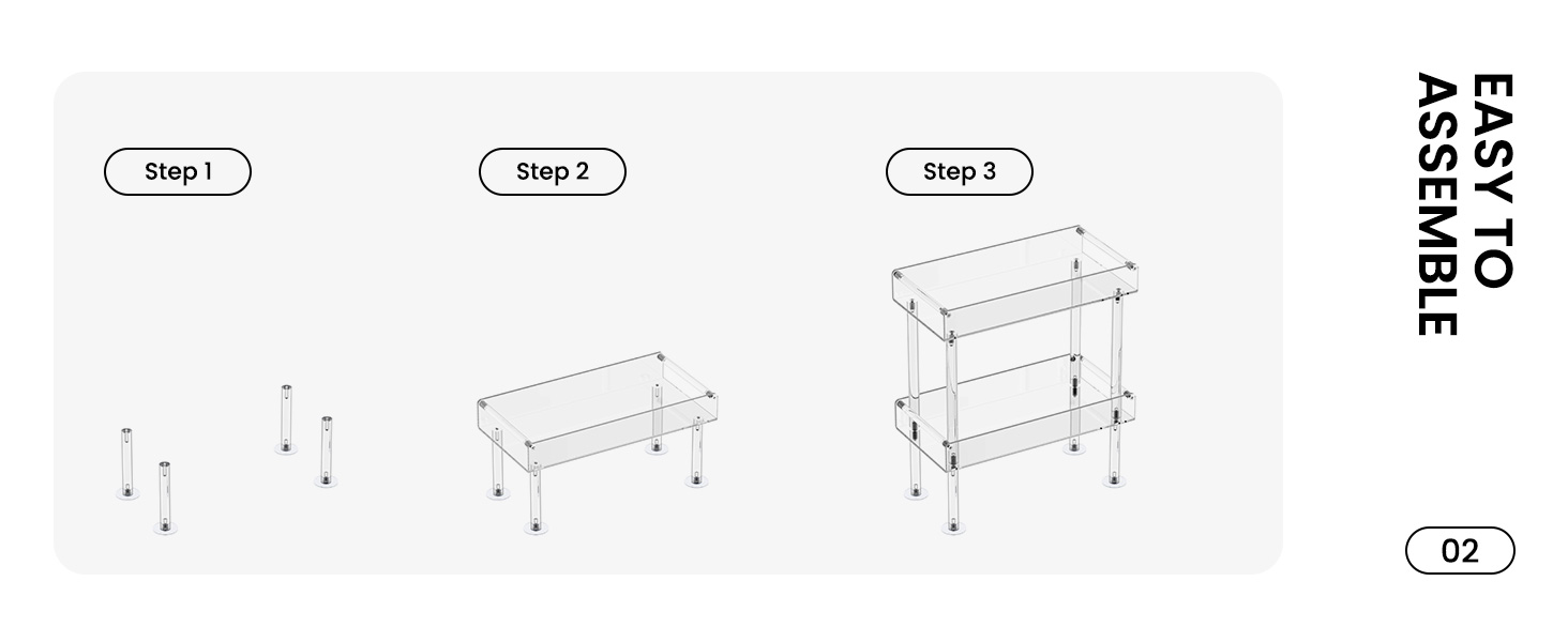 Sumerflos Acrylic Over The Toilet Storage Shelf 2 Tier