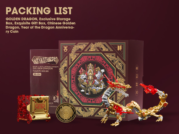 Amazon.com: 52TOYS INFINITYBOX IB-04 Chinese Dragon-Golden