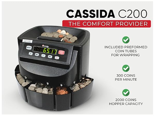 Amazon.com : Cassida C200 Coin Sorter, Counter and Roller