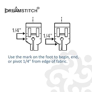 SA125, ESG-QF 1/4 inch Snap On Quilting Patchwork Presser Piecing Foot