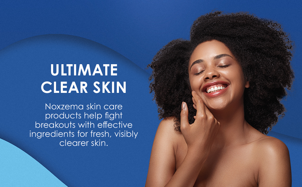Smiling woman touching her face