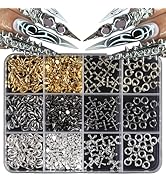 ROFIBUT Metallic Punk Bullet Nail Charms 3D Alloy Flat Bottomed Pointed Cone Mixed Black Silver N...