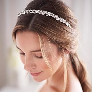 Amazon.co.jp: シルバー リーフ ブライダル パーティー ヘア