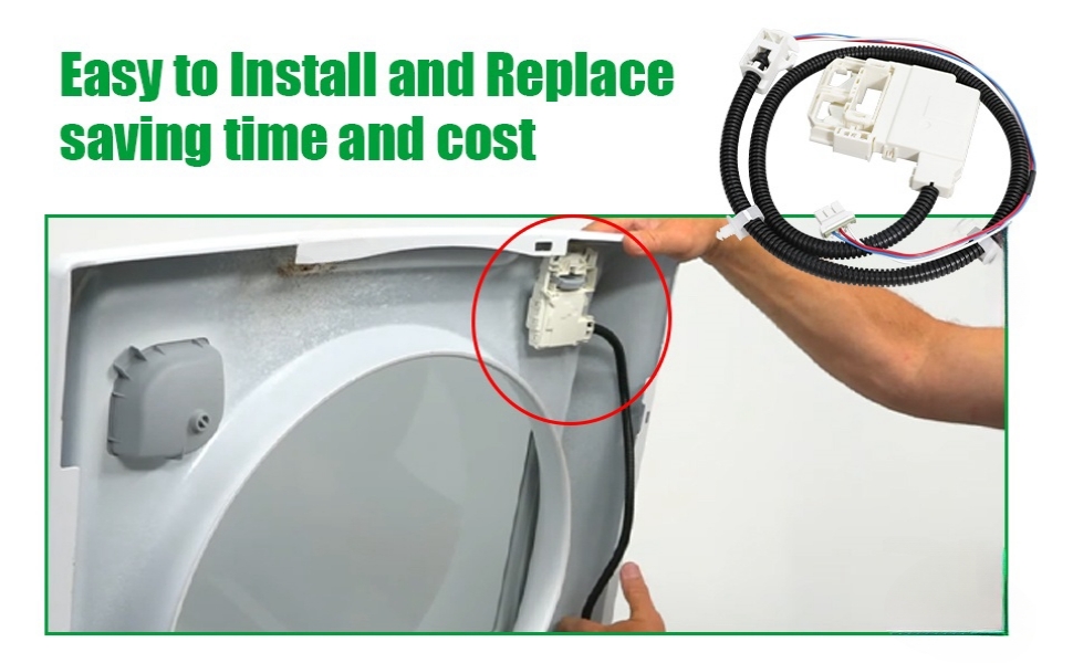 WH08X32697 Washer Lid Switch Lock Kit Assembly Compatible