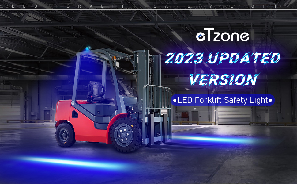 eTzone New LED Forklift Lights Blue LED Straight Line