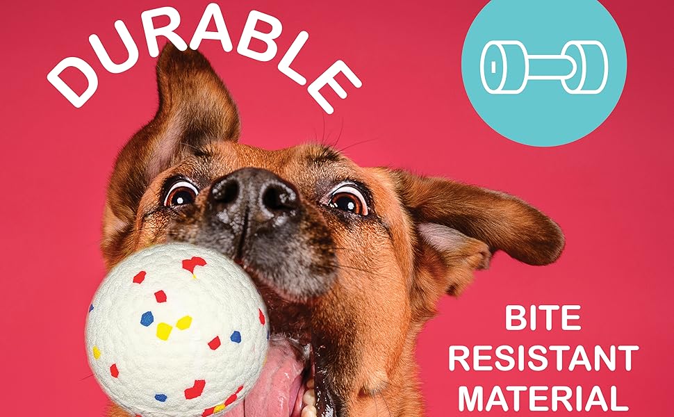 Fuzzl Ultra Tough Dog Balls 2 Pack Indestructible Dog Ball + Rugby Ball