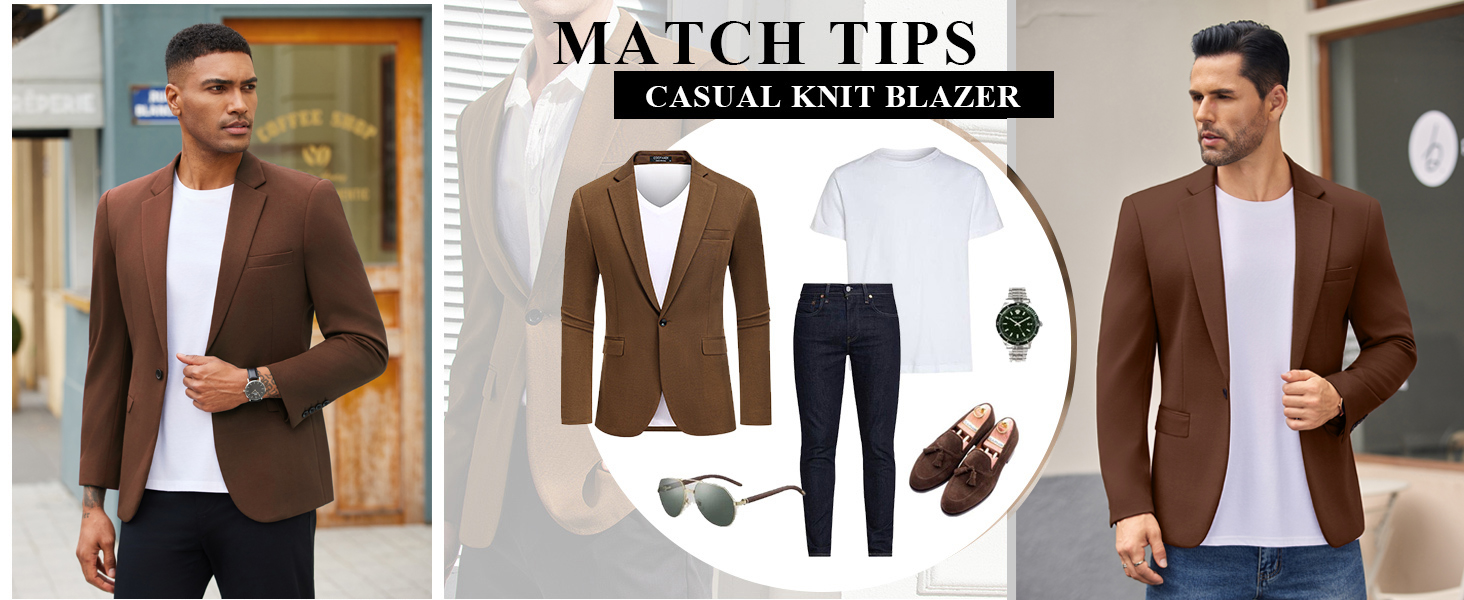 COOFANDY Men's Blazer Casual Slim Fit Sport Coats